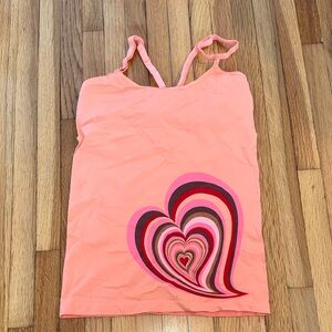 Body by Victoria Orange Tank Top size small with heart